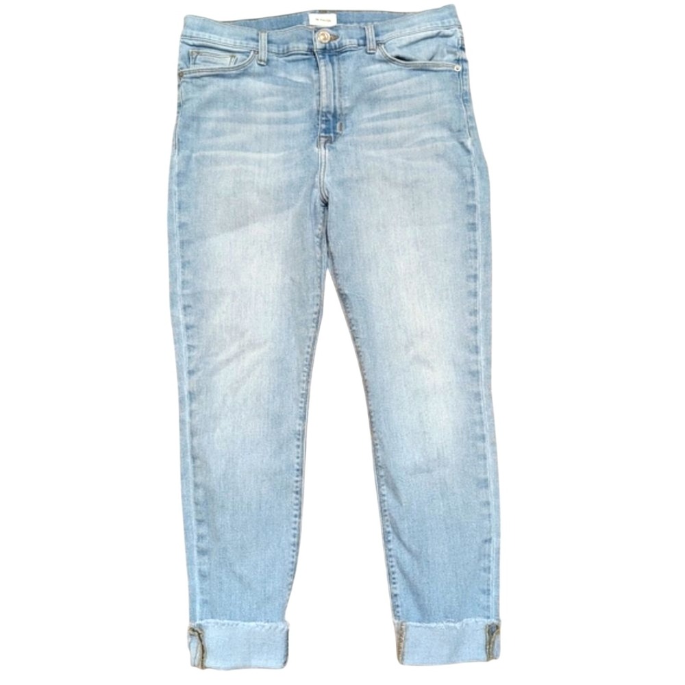 Hudson Jeans Womens 30 Boyfriend Fit Denim Slim Raw Cuffed Hem Ankle Stretch